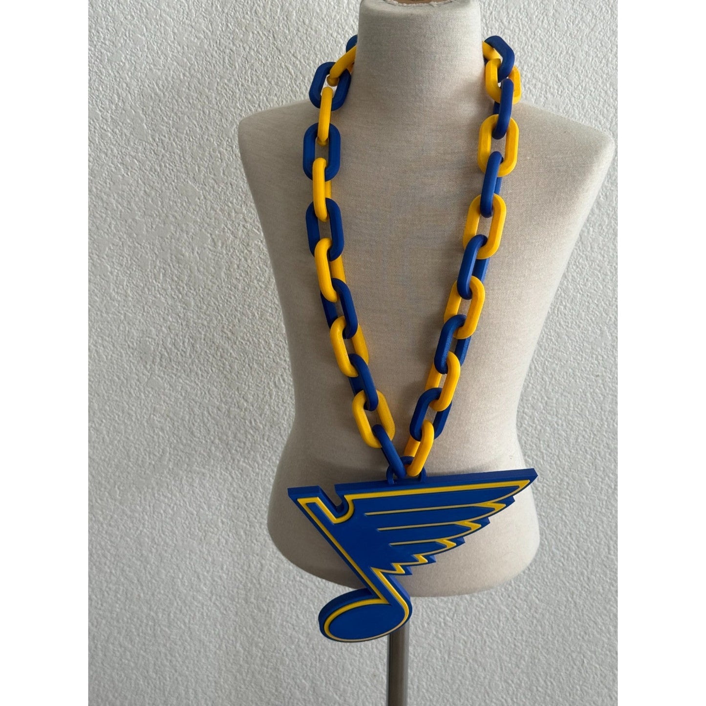 St. Louis Blues Oversized Logo Necklace, Hype Chain Bleed Blue!