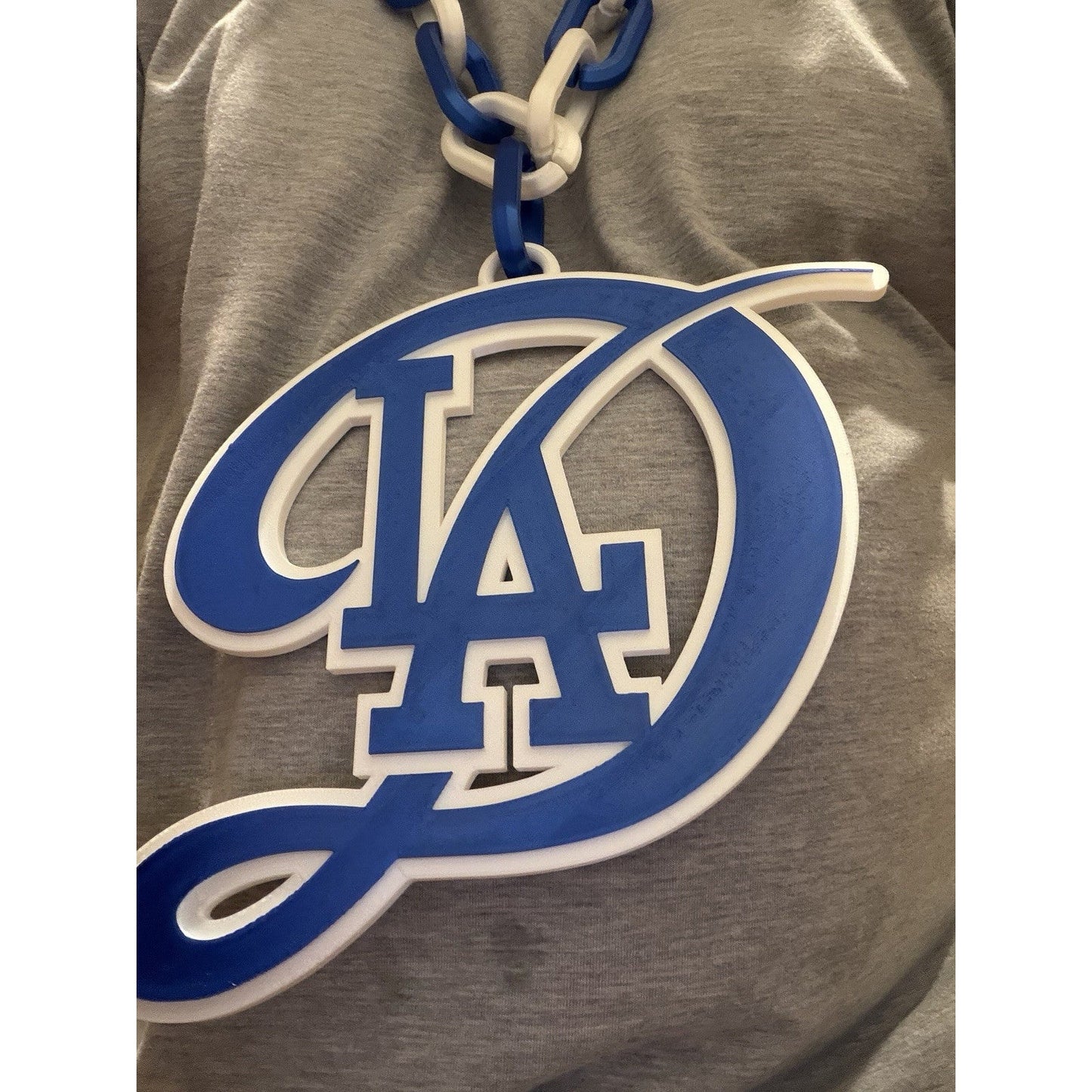 New LA Dodgers Logo Chromatic Metallic look Hype 3D Printed 42” Metallic Color