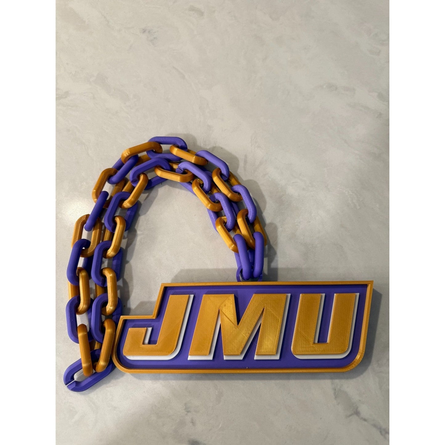 James Madison Dukes Oversized Fan Necklace Hype Chain Handmade