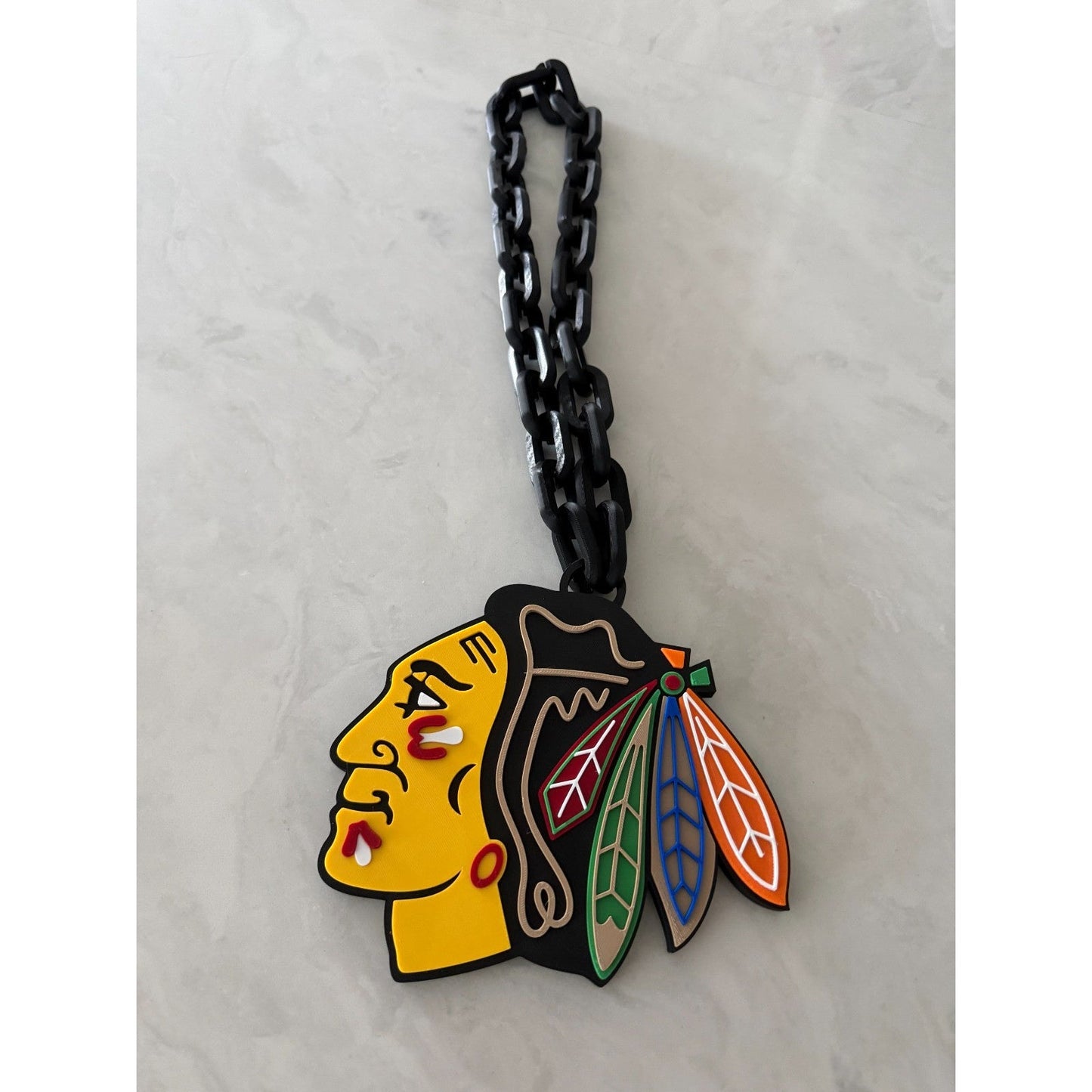 Chicago Blackhawks Oversized Fan Necklace, Hype Chain