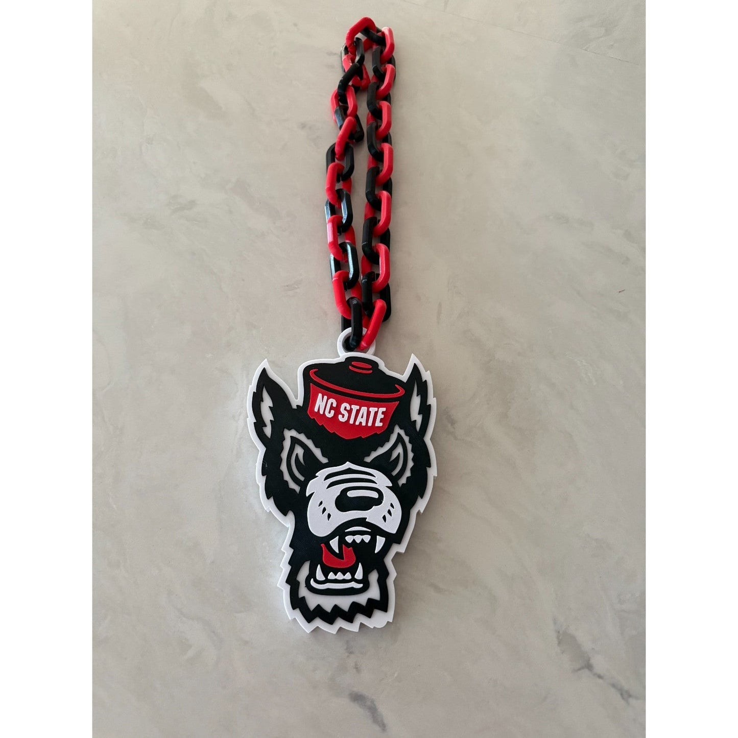 North Carolina State Wolfpack Logo Necklace & Oversized Chain, Think And Do.