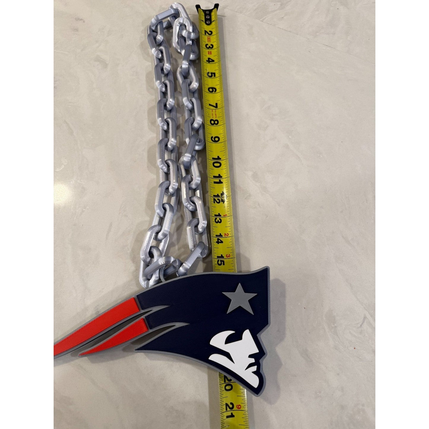 New England Patriots Oversized Hype Chain & Logo Pendant HandMade 3D Printed