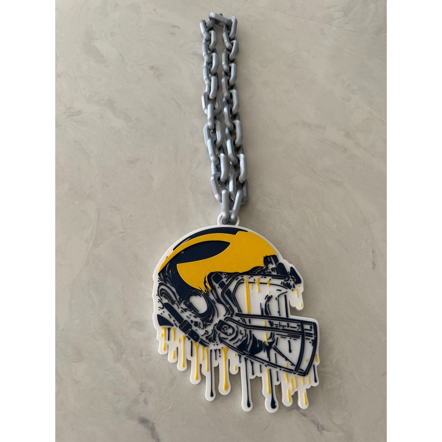 Michigan Wolverine Helmet Drip Hype Chain