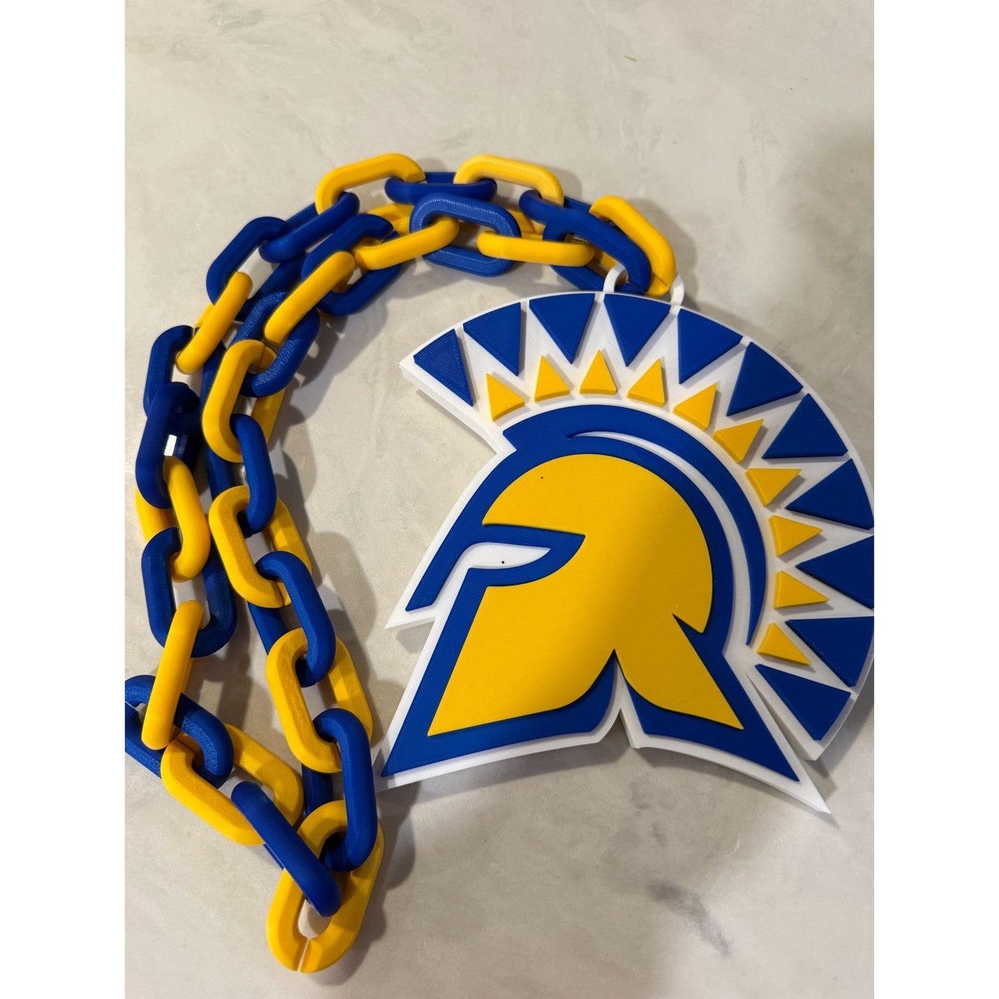 San José State Spartans Logo Oversized Necklace, Pendant Chain