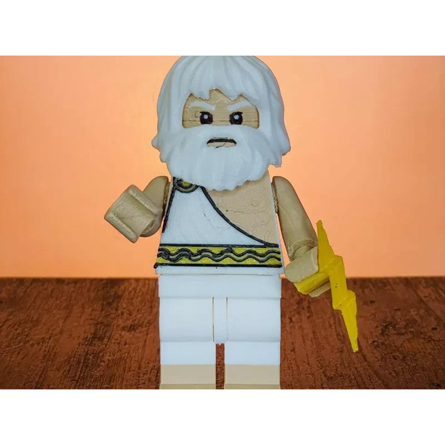 Zeus Brick Figure 8 inches tall 3D Printed Lego Inspired