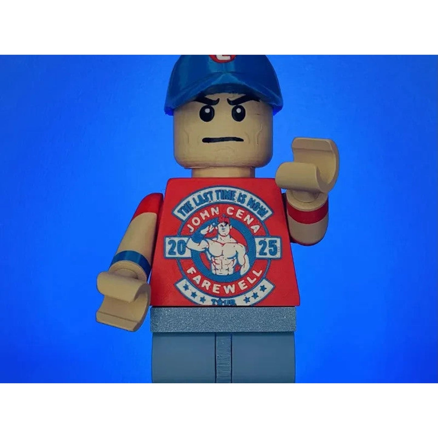 John Cena Farewell Brick Figure 10 inches tall 3D Printed Lego Inspired