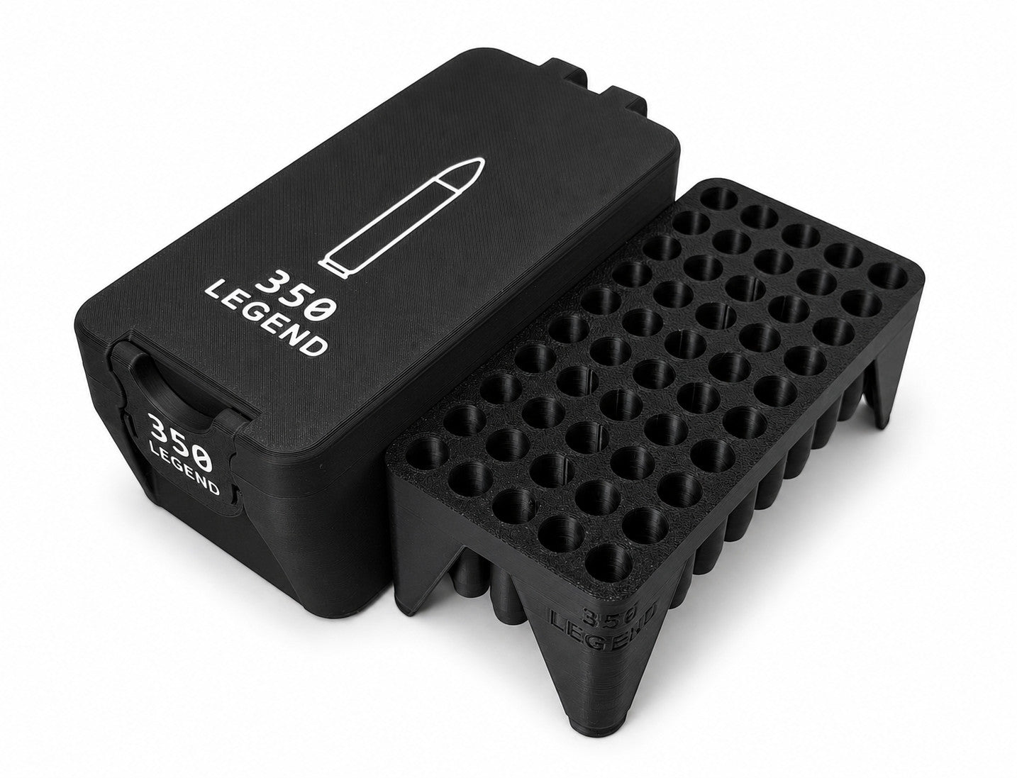 350 Legend Ammo Box – 50 Rounds - Snap Close Storage Box | Fully Customizable