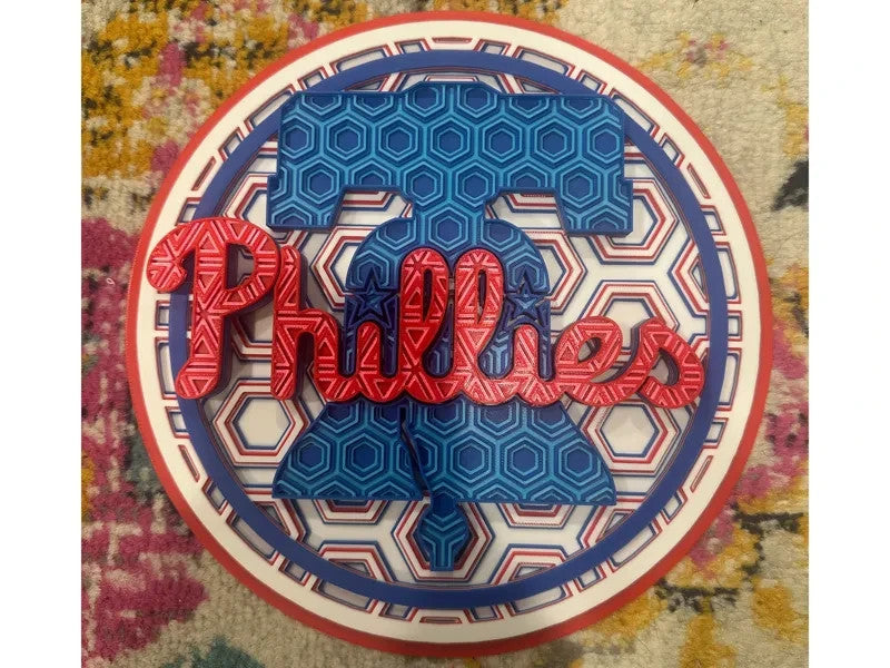 Philadelphia Phillies Wall Art Or Display 3D printed Dimensional Mosaic