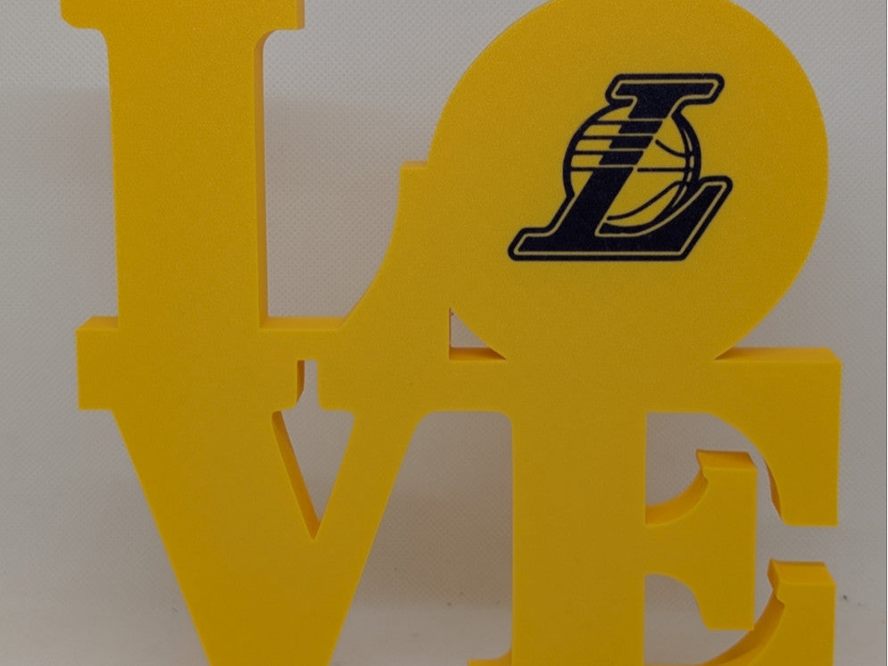 Los Angeles Lakers Love Park Sign For Mancave 3D Printed Wall Sign