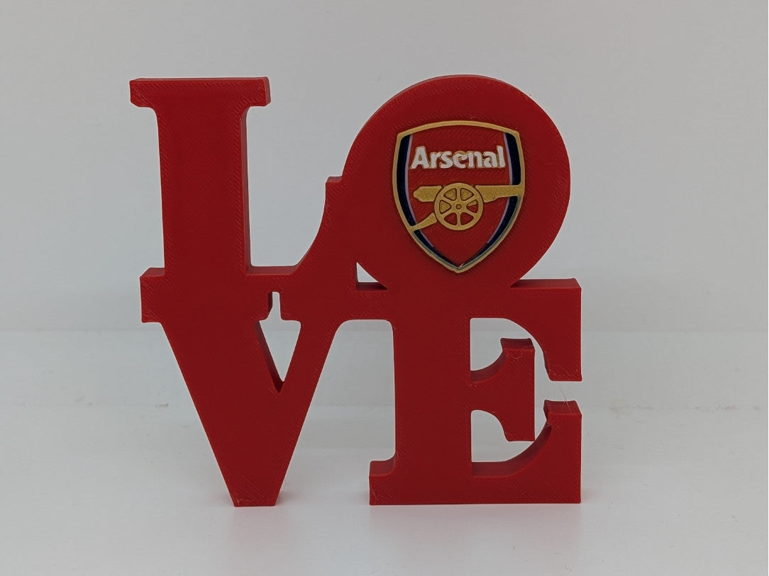 Arsenal F.C. Love Park Sign for Mancave 3D Printed Wall Sign