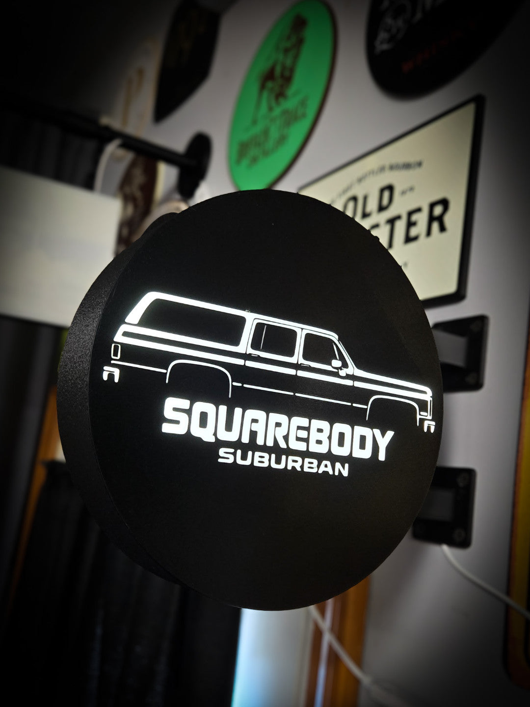 SQUAREBODY SUBURBAN 12 Inch Light Box LED Sign 3D Printed Wall Decor Man Cave