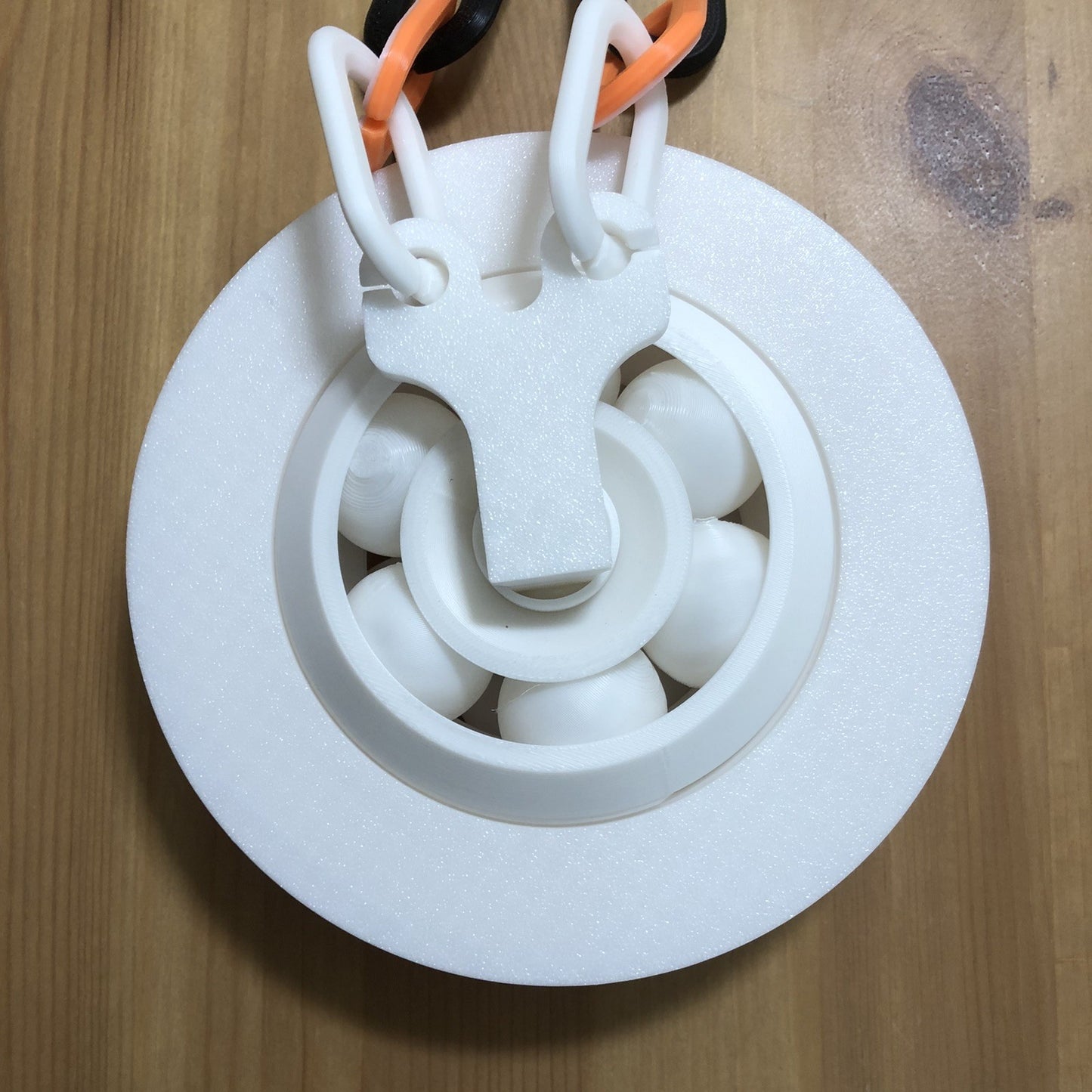 Baltimore Orioles 3D Printed Spinning Fan Chain White Orange Baseball MLB