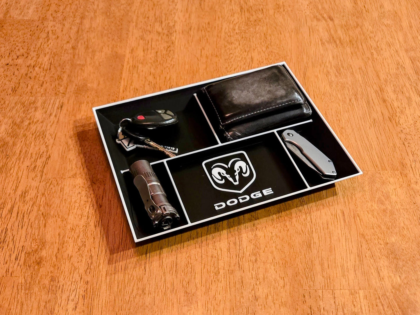 Dodge EDC Dump Tray 3D Printed Valet Desk Organizer Nightstand Catchall