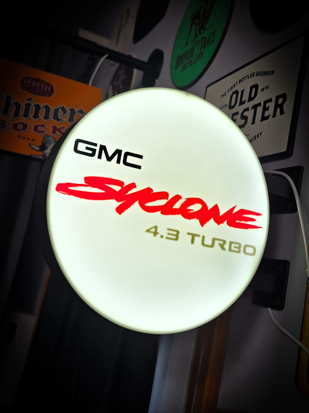 GMC SYCLONE 4.3 TURBO 12 Inch Light Box LED Sign 3D Printed Wall Decor Man Cave