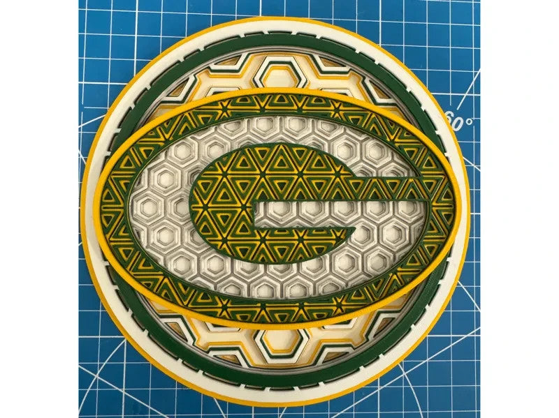 Green Bay Packers Wall Art Or Display 3D printed Dimensional Mosaic