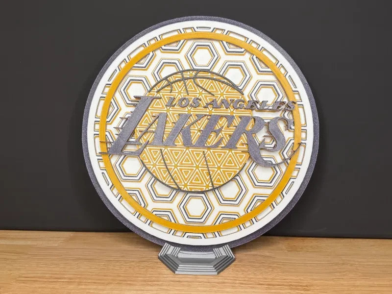 Los Angeles Lakers Wall Art Or Display 3D printed Dimensional Mosaic