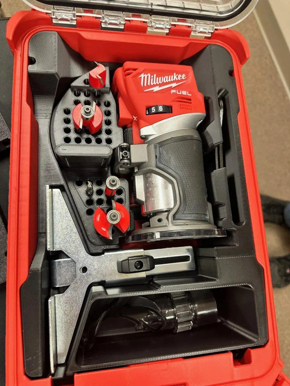 3D Printed Packout Insert For M18 Fuel Compact Router 2723-20 Custom ABS Organiz