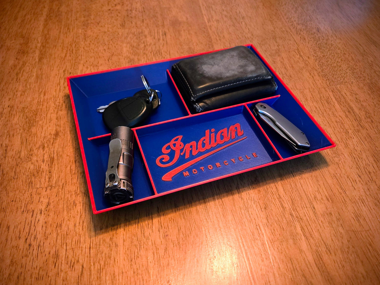 Indian Motorcycles EDC Dump Tray 3D Printed Valet Desk Organizer Catchall