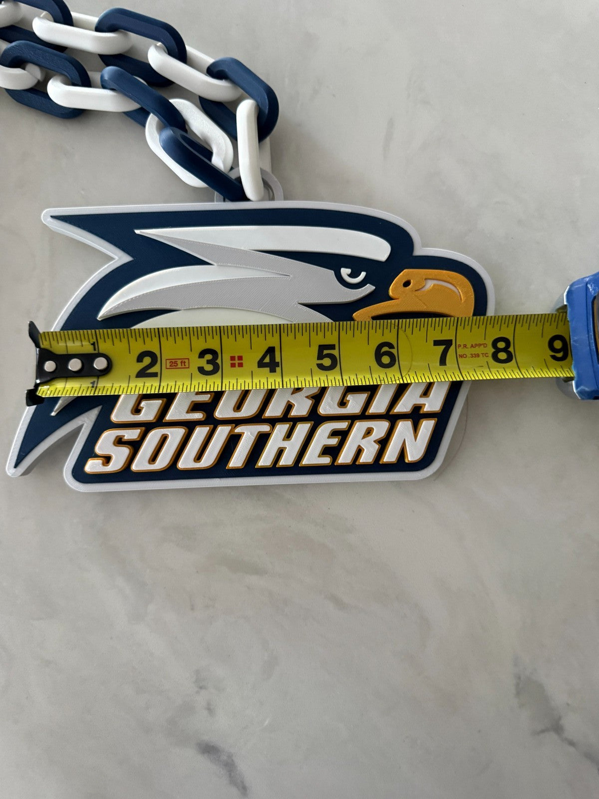 Georgia Southern Eagles Oversized Fan Necklace, Hype Chain