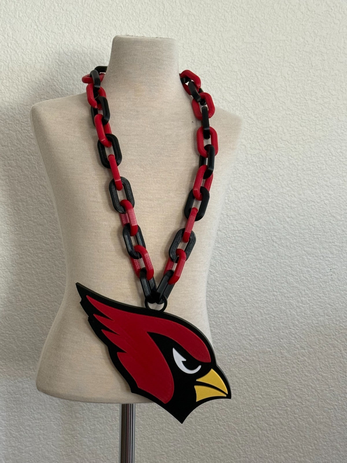 Arizona Cardinals Oversized chain Necklace "Rise Up Red Sea"