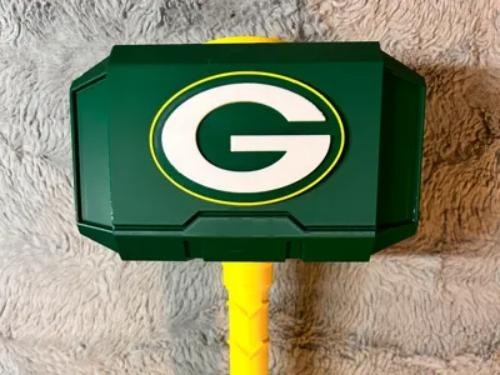 Football Packers Themed Mjolnir Thor's Hammer