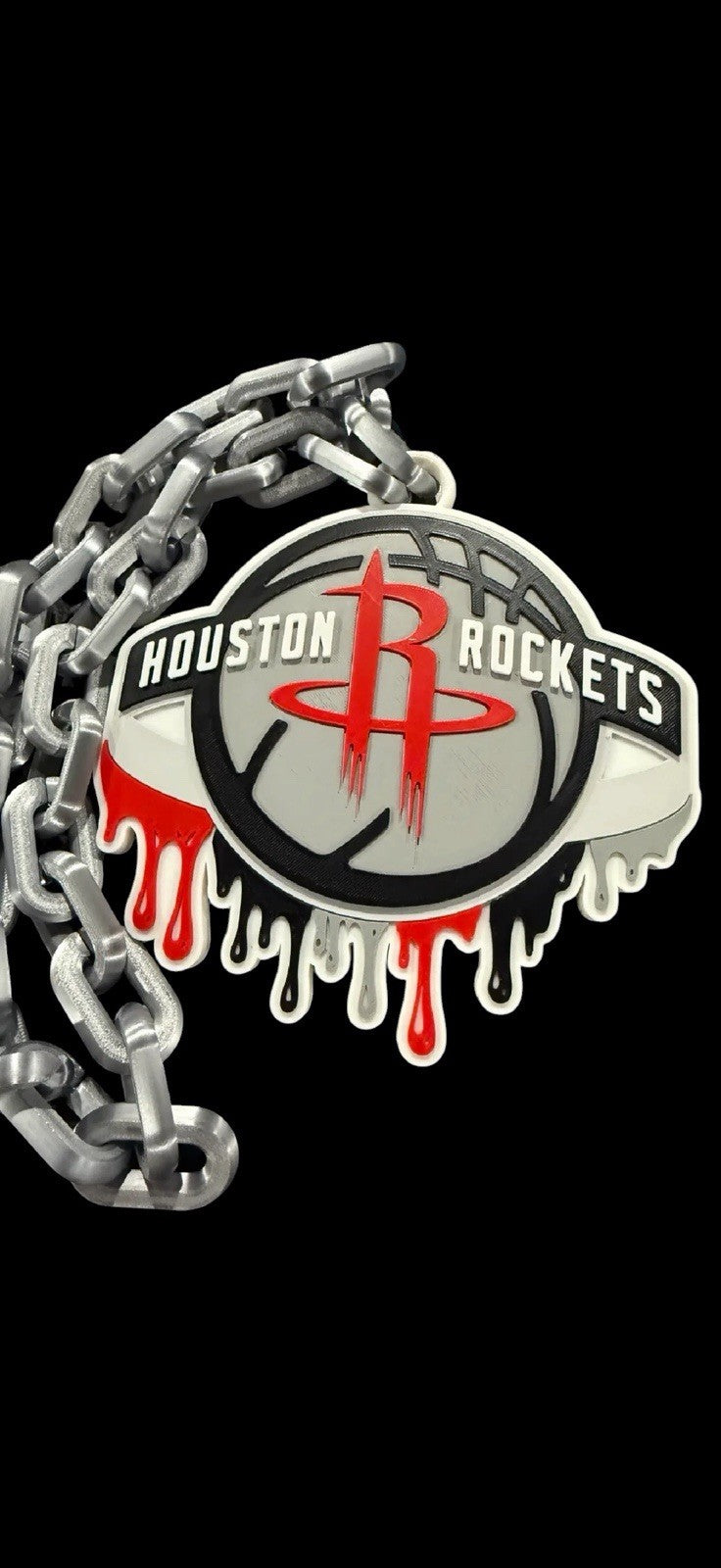 Houston Rockets Logo Dripping Pendant