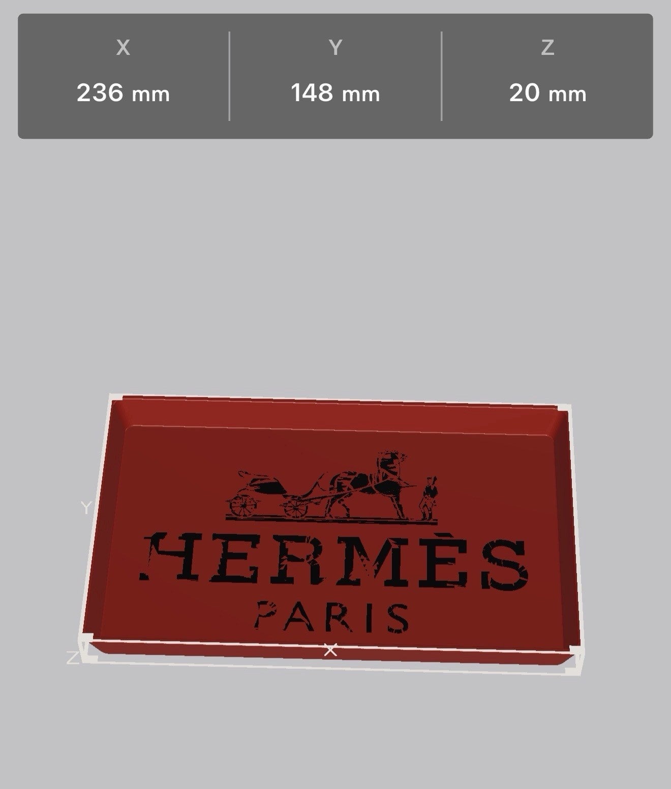 Hermès Tray Rectangular For Decoration Jewelry Dress room Bathroom Decor