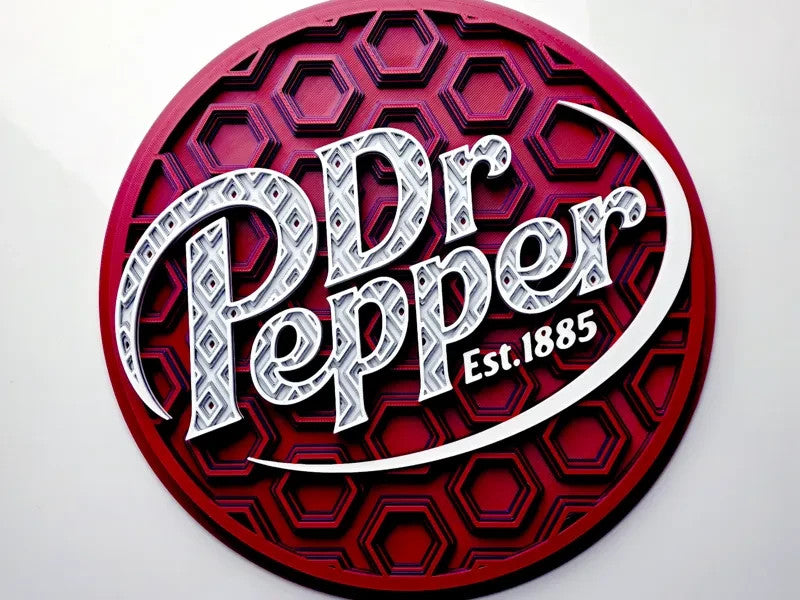 Dr Pepper Wall Art Or Display 3D printed Dimensional Mosaic