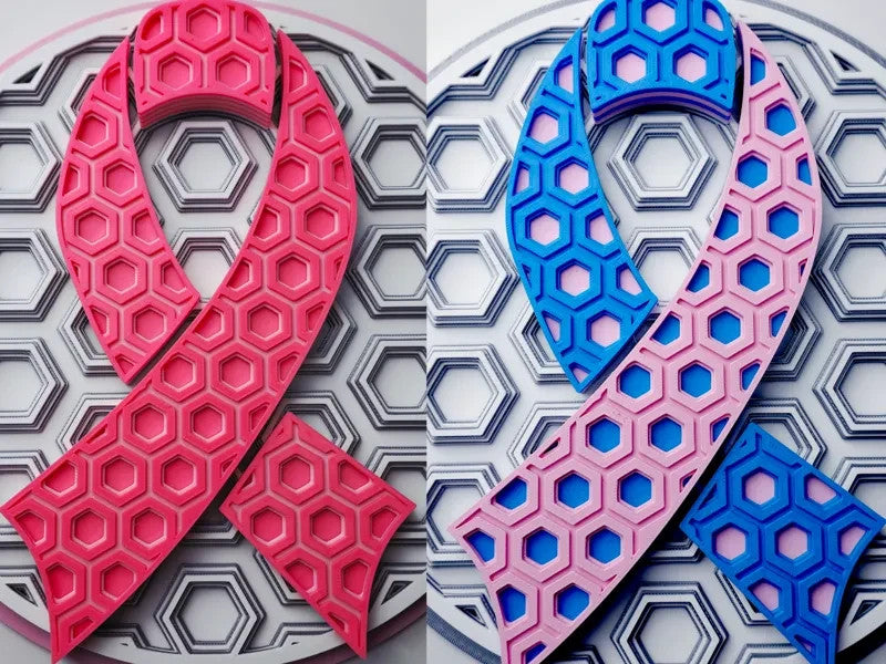 Cancer Awareness Wall Art Or Display 3D printed Dimensional Mosaic