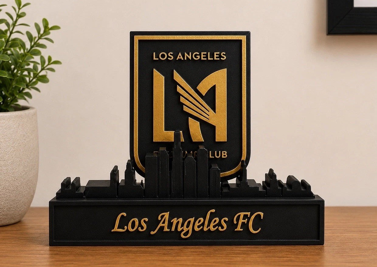 Los Angeles FC Football Club Skyline Office Desk Sign Man Cave Soccer Fan Gift