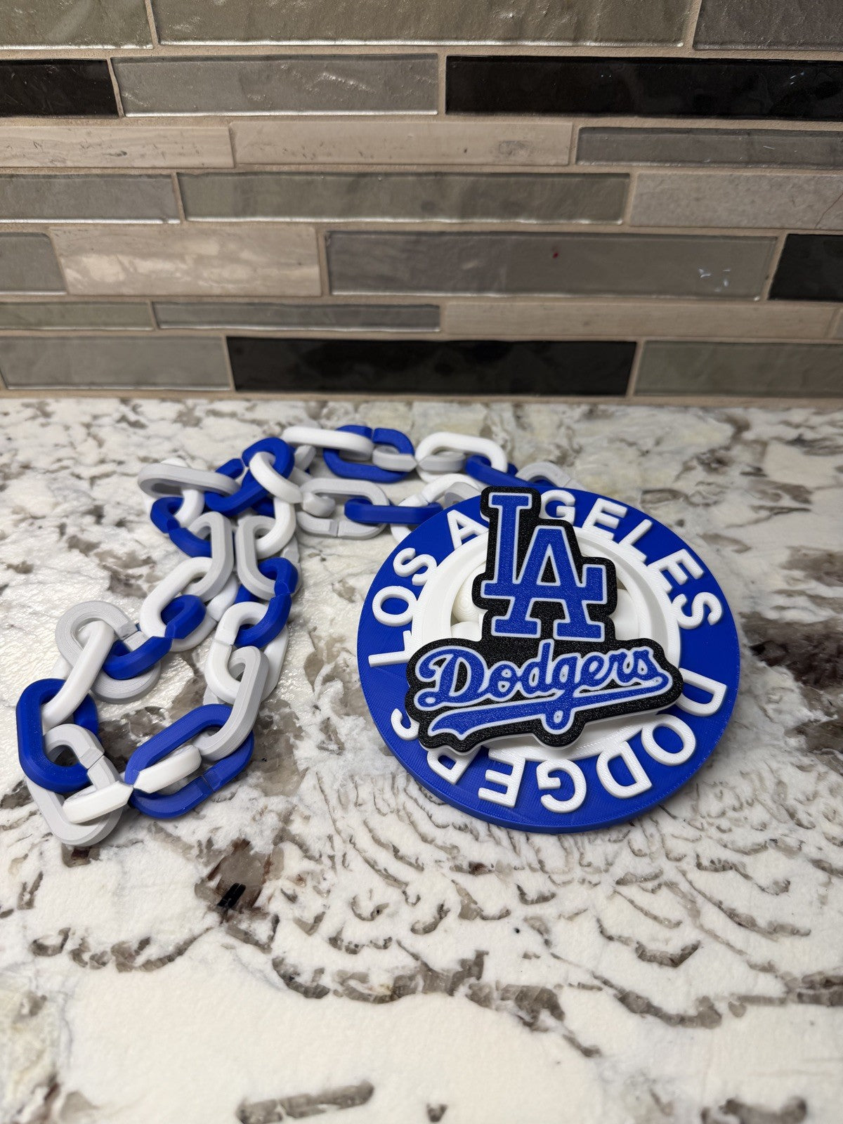 Los Angeles Dodgers Spinner Turnover Chain | 4.75” Pendant | 36” Chain