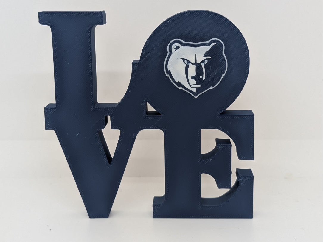 Memphis Grizzlies Love Park Sign 3D Printed Wall Sign