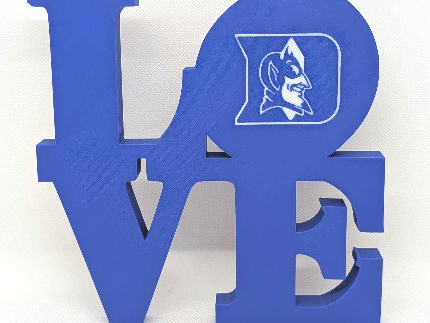 NCAA Duke Blue Devils Love Park Sign - LOVE Sign 3D Printed Wall Sign