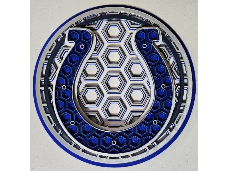 Indianapolis Colts Wall Art Or Display 3D printed Dimensional Mosaic