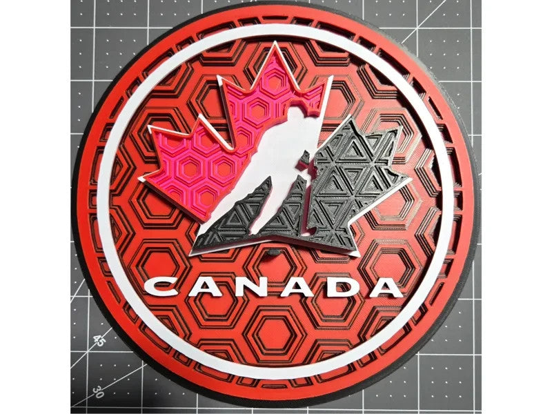 Canada Hockey Wall Art Or Display 3D printed Dimensional Mosaic