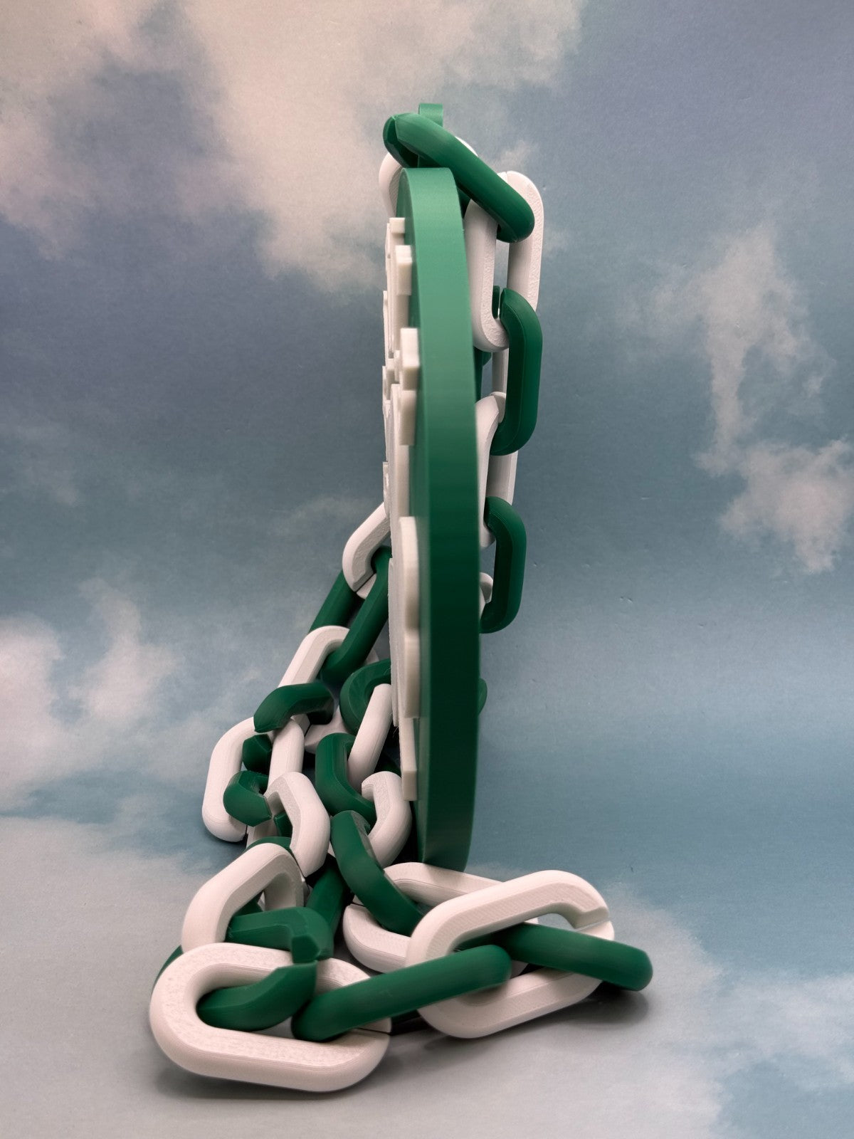 Boston Celtics Fan Chain Necklace 3D Printed Oversized NBA Turnover Chain Green