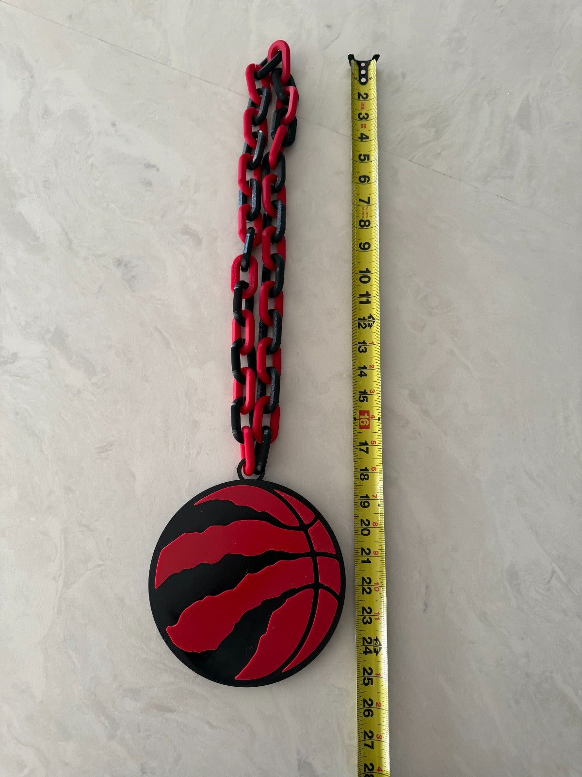 Toronto Raptors Oversized Fan Necklace, Pendant and Chain