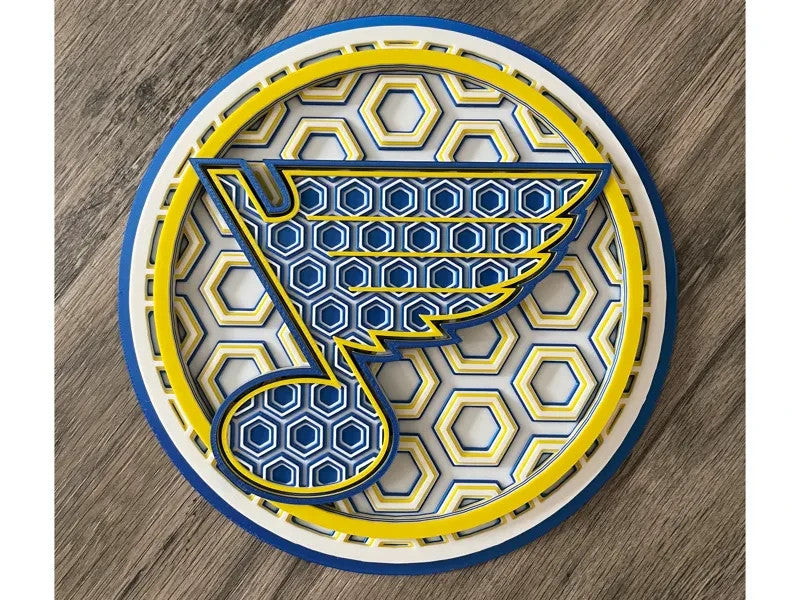 St Louis Blues Wall Art Or Display 3D printed Dimensional Mosaic