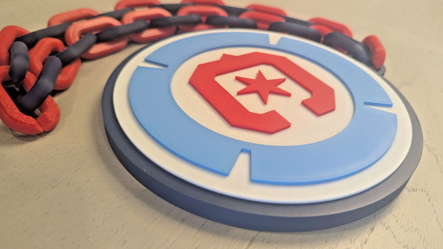 Chicago Fire FC Over-Sized Necklace Logo Pendant Hype Chain