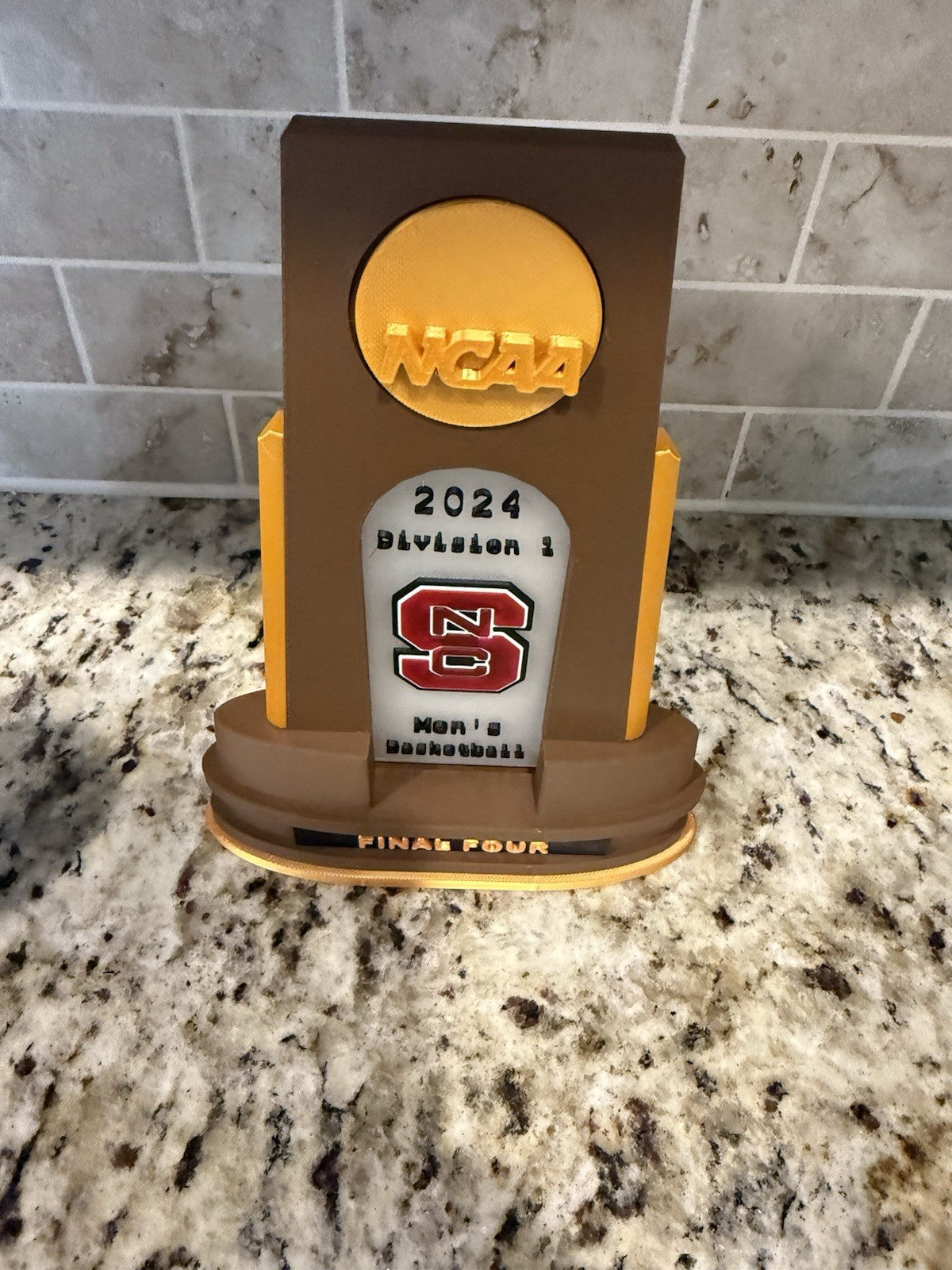 North Carolina state Wolfpack 2024 final four trophy. 3d printed. Pla plastic