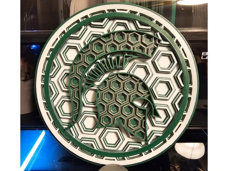 Michigan State Spartans Wall Art Or Display 3D printed Dimensional Mosaic