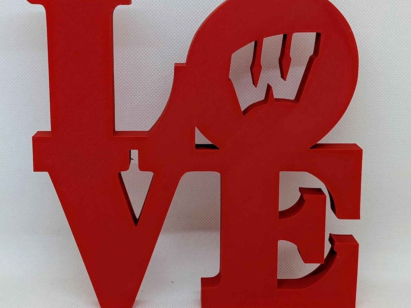 University Of Wisconsin Badgers Love Park Sign 3D Printed Wall Sign