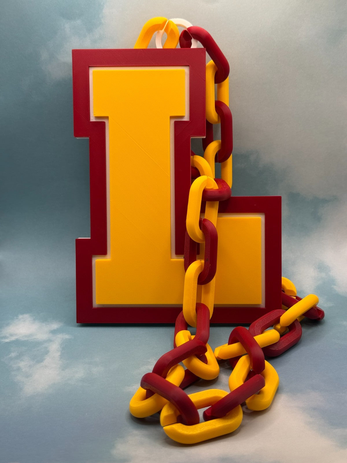 Loyola Chicago Ramblers Oversized Necklace Turnover Hype Chain Handmade 3D Print