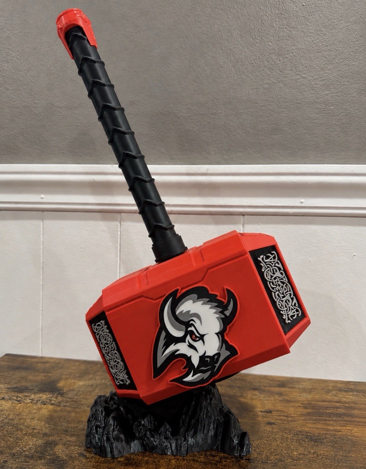 Buffalo Sabres GOAT HEAD Thor Hammer & Rock NHL New York Hockey Sports Gifts