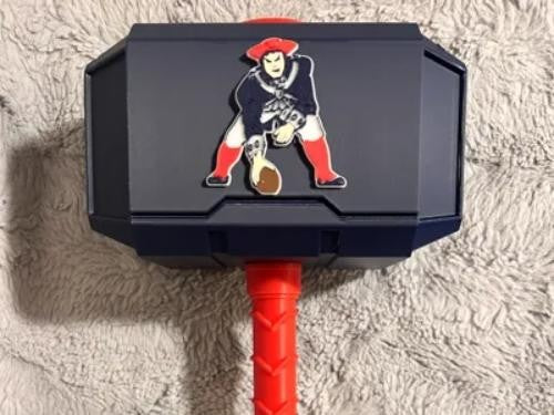 Football Patriots Throwback Themed Mjolnir Thor's Hammer