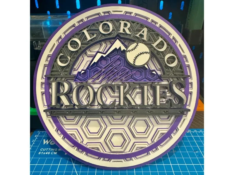 Colorado Rockies Wall Art Or Display 3D printed Dimensional Mosaic
