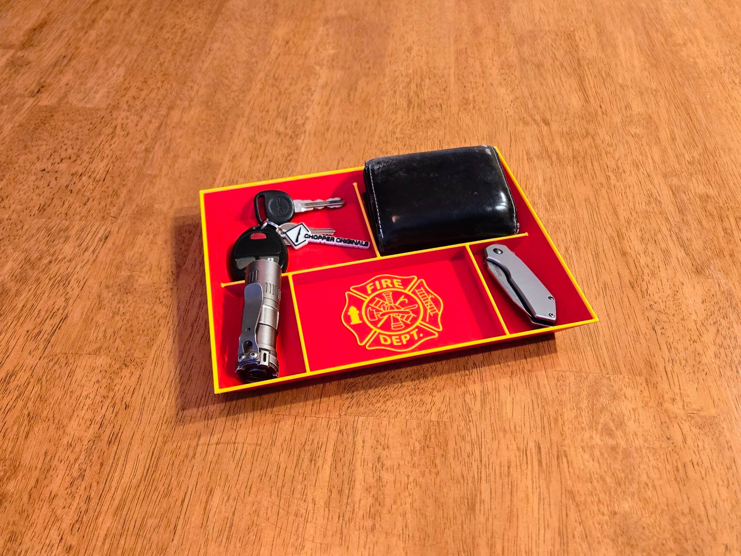Fire Department EDC Dump Tray 3D Printed Valet Desk Organizer Catchall