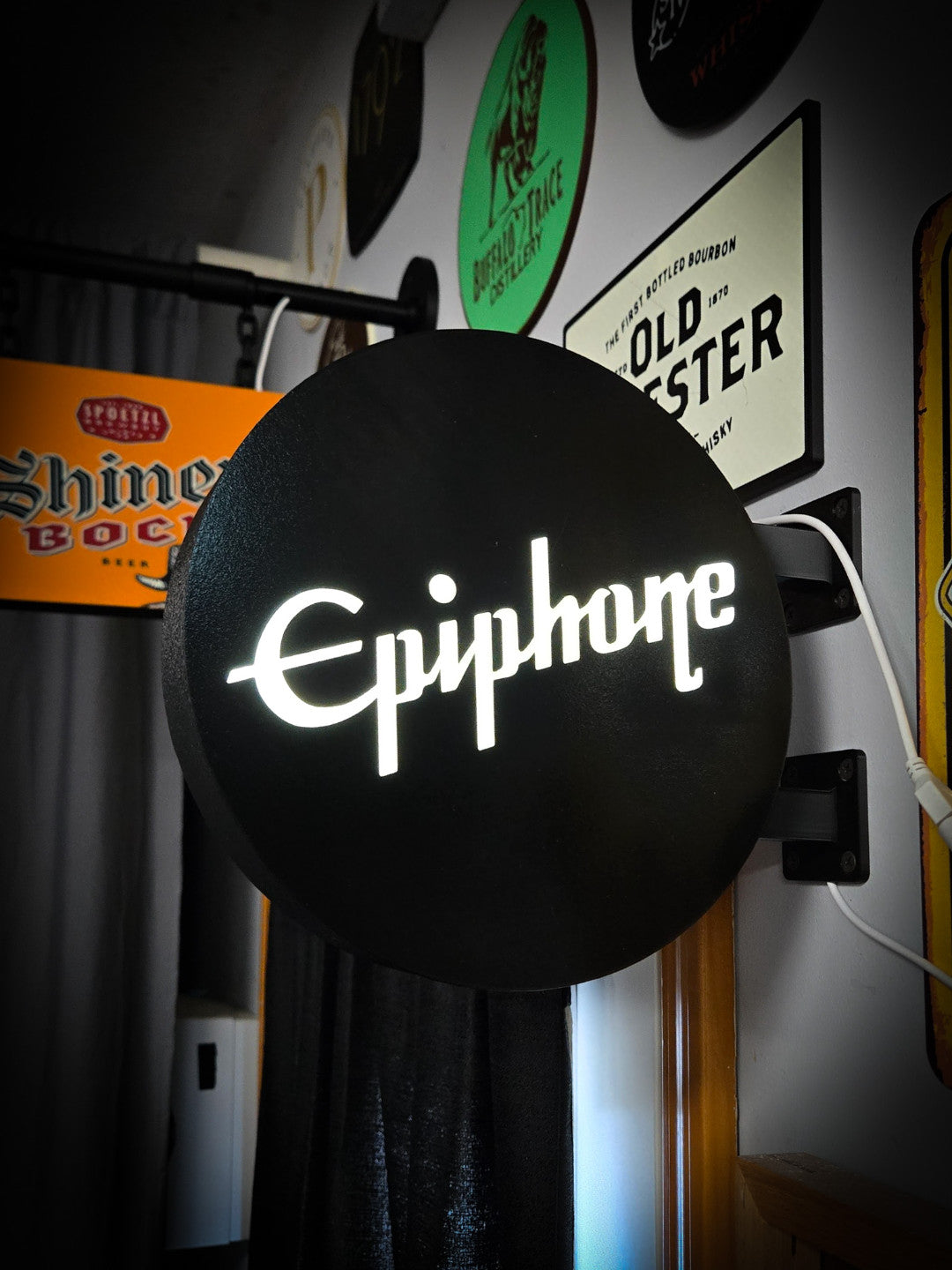 EPIPHONE 12 Inch Light Box LED Sign 3D Printed Wall Decor Man Cave Garage