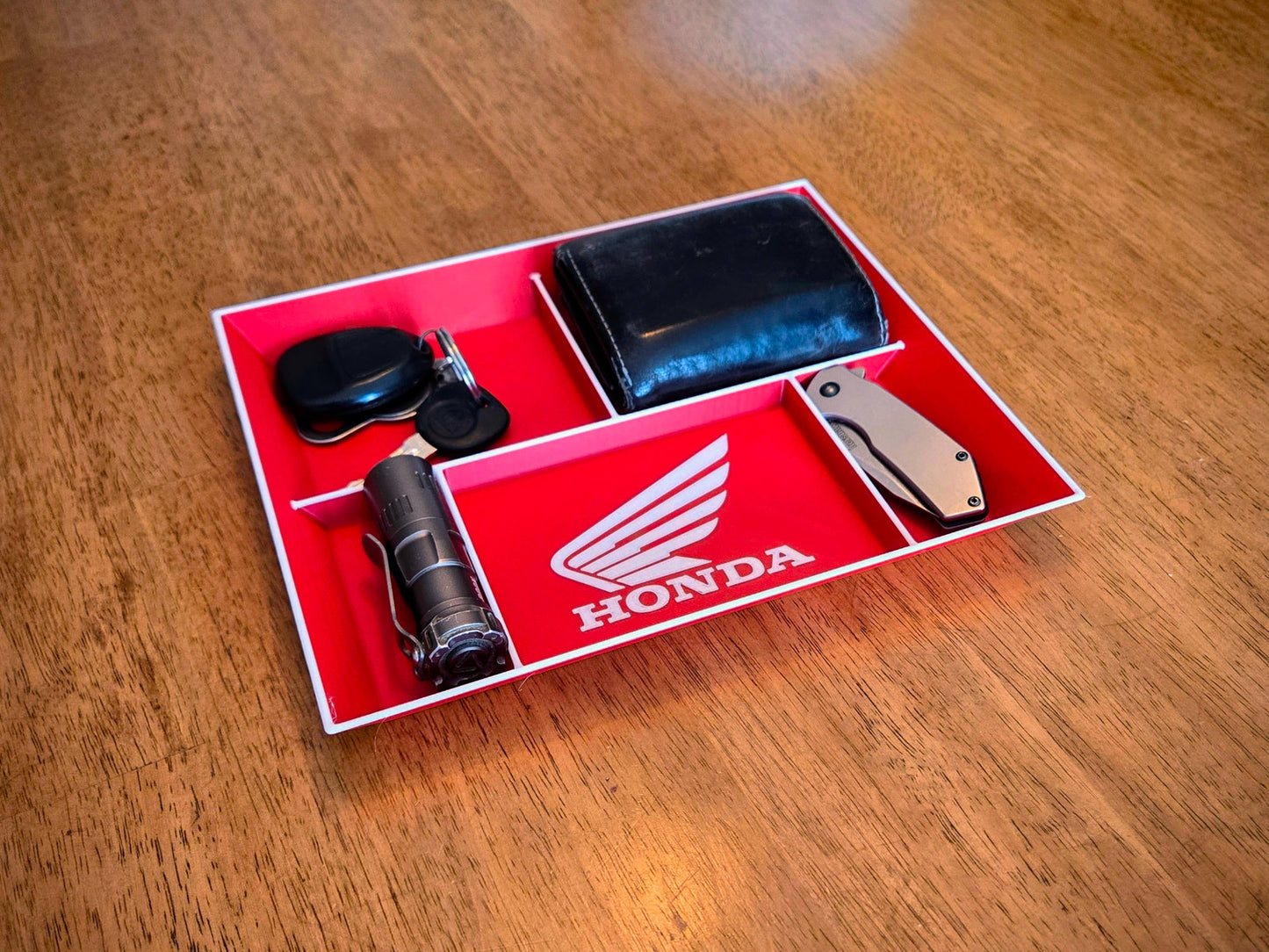Honda Powersports Motorcycle EDC Dump Tray 3D Printed Valet Organizer Catchall