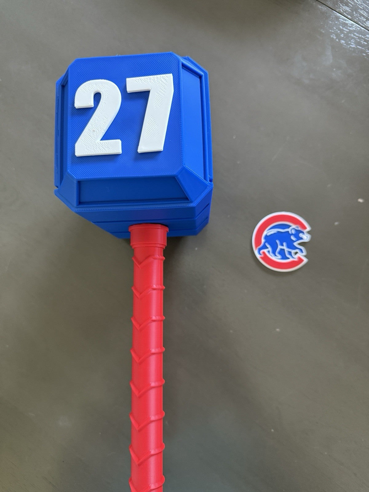 Chicago Cubs Mjolnir Thor's Hammer - 3D Printed Fan Art Free Shipping USA Only